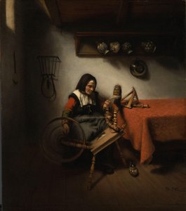 Vieille femme filant