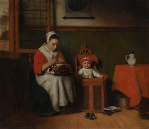 La Dentellière, vers 1656