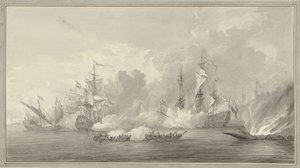 Bataille navale, peut-être à Kijkduin le 21 août 1673