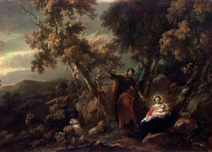 Repos pendant la fuite en Égypte, XVIIe siècle - Nicolaes Pietersz. Berchem