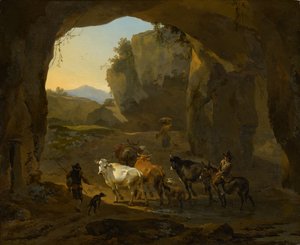 Bergers dans une grotte