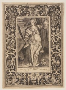 Judith, planche six des Neuf Dignes - Nicolaes de Bruyn