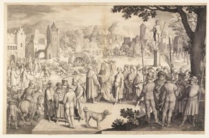 Shadrach, Meshach et Abednego dans le poêle en feu - Nicolaes de Bruyn