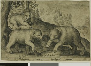 Trois ours, planche dix de Quatre animaux à quatre pattes