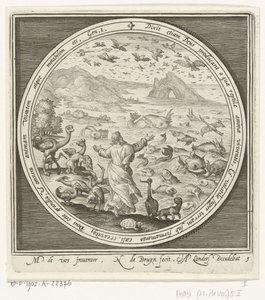 Cinquième jour de la création : Dieu crée les poissons et les oiseaux (Van schepping tot verdrijving uit paradijs)
