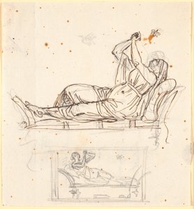 Feuille avec deux études d
