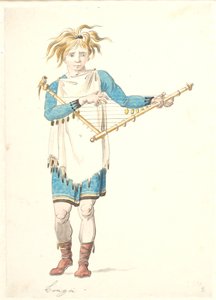 Un jeune homme avec un instrument à cordes à la main - Nicolai Abildgaard