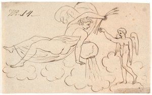 Éros et une femme flottante - Nicolai Abildgaard