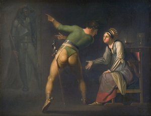 Hamlet et sa mère. Épisode de Hamlet de Shakespeare - Nicolai Abildgaard