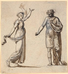 Homme et femme en costumes antiques - Nicolai Abildgaard
