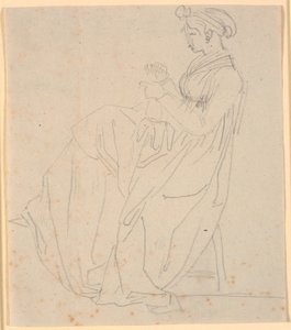 Portrait de profil de la deuxième épouse de l