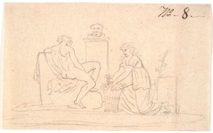 Scène avec deux figures - Nicolai Abildgaard