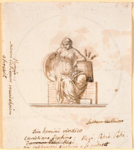 Figure féminine allégorique assise - Nicolai Abildgaard