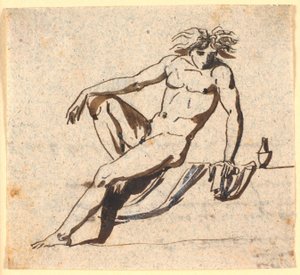Modèle masculin assis - Nicolai Abildgaard