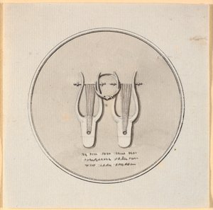 Deux lyres tenues ensemble par un anneau - Nicolai Abildgaard