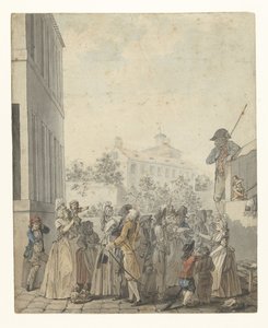 Théâtre de marionnettes sur une place