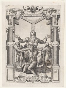 Pietà avec anges devant la croix, 1547 - Nicolas Beatrizet