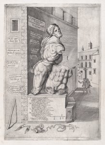 Speculum Romanae Magnificentiae : Statue de Pasquin dans la maison du cardinal Ursino