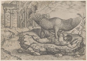 Tityus et le vautour - Nicolas Beatrizet