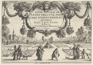 Page de titre, du Livre Nouveau de Fleurs Très-Util, 1645