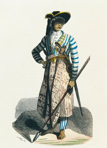Jeune javanais en tenue de guerre