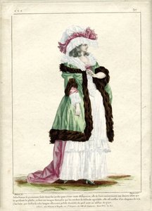 Galerie des Modes et Costumes Français, 1785, CCC 297: Jolie Femme se promenant seule...