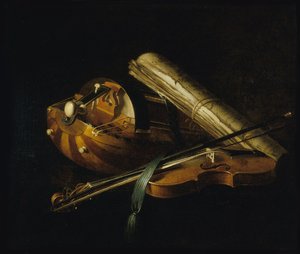 Nature morte avec des instruments de musique, 1756