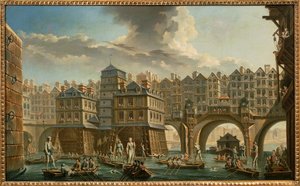 Paris, joute des bateliers entre le Pont Notre-Dame et le Pont au Change