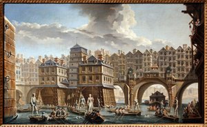 La joute des bateliers, entre le pont Notre-Dame et le Pont au Change