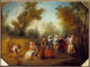 Fête champêtre en été pendant la moisson - Nicolas Lancret