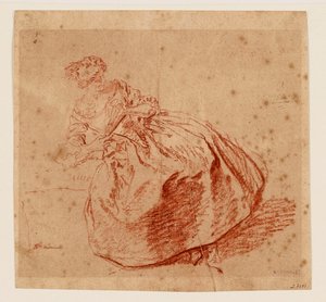 Jeune femme avec un éventail - Nicolas Lancret