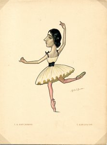 Portrait de Tamara Karsavina, ballerine russe