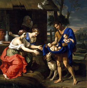 Le berger Faustulus amenant Romulus et Remus à sa femme - Nicolas Mignard