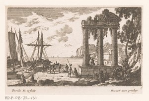 Vue du port avec trois colonnes - Nicolas Perelle