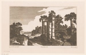 Paysage avec ruines antiques