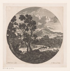Paysage avec berger et troupeau - Nicolas Perelle