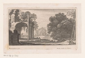 Paysage avec ruine - Nicolas Perelle