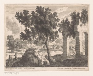 Paysage avec ruines et arches - Nicolas Perelle