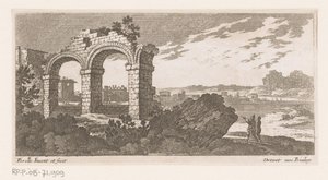 Paysage avec ruine à deux arches - Nicolas Perelle