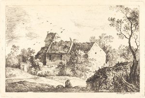 Maison avec pigeonnier dans un paysage vallonné - Nicolas Perignon
