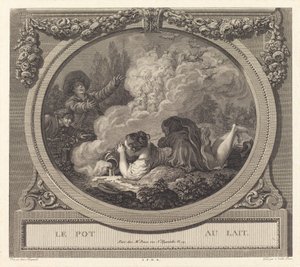 Le pot au lait - Nicolas Ponce after Jean Honoré Fragonard