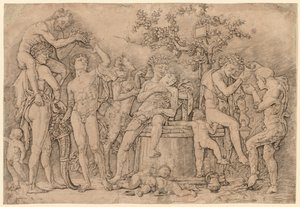 Bacchanale avec une cuve à vin