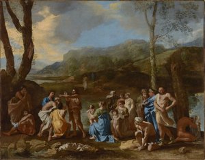 Saint Jean baptisant dans le Jourdain - Nicolas Poussin