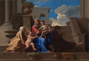 La Sainte Famille sur les marches