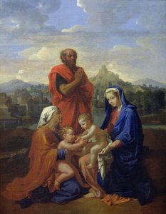 La Sainte Famille avec Saint Jean, Sainte Élisabeth et Saint Joseph priant, 1656