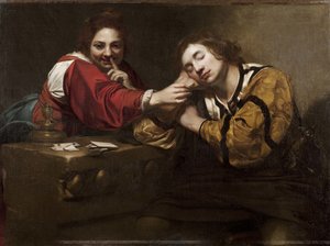 Dormeur réveillé par une jeune femme avec une mèche allumée - Nicolas Regnier