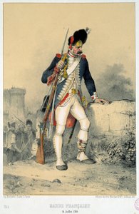Membre de la garde française (14 juillet 1789). Gravure de Nicolas Toussaint Charlet (1792-1845)