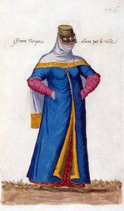 Femme turque avec niqab (illustration)