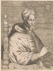 Portrait du pape Grégoire XIV, assis - Nicolaus van Aelst (attributed to)