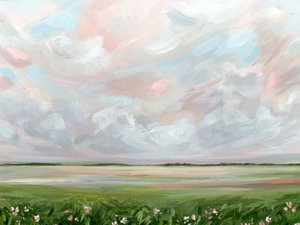 Paysage pastel enchanteur
